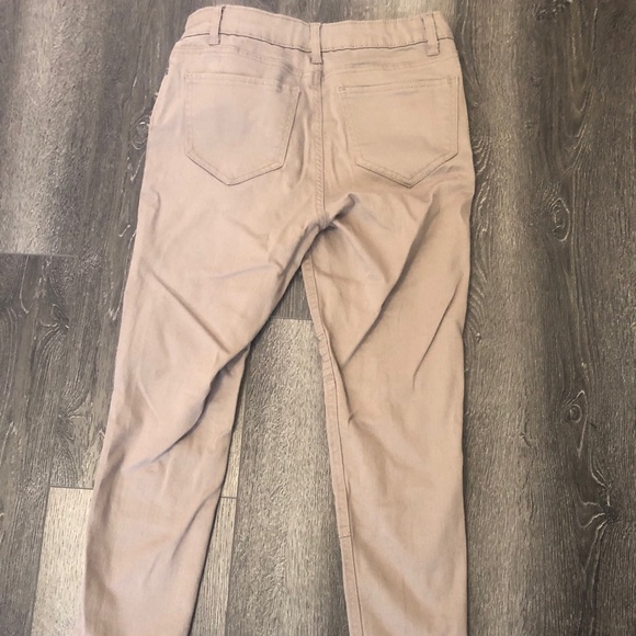 Tan Ribbed Skinny Jeans - Picture 3 of 5